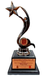 National Industry Excellence Award 2023 trophy presented to Ceydigital Solutions